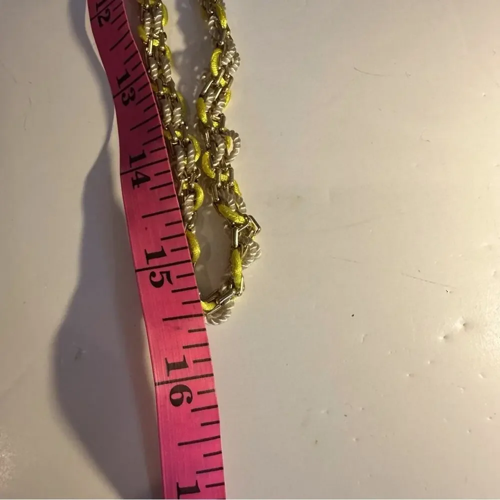 Madewell 1937 Gold Chain Yellow Tan Necklace 32” Long Chunky Preppy - Picture 7 of 9